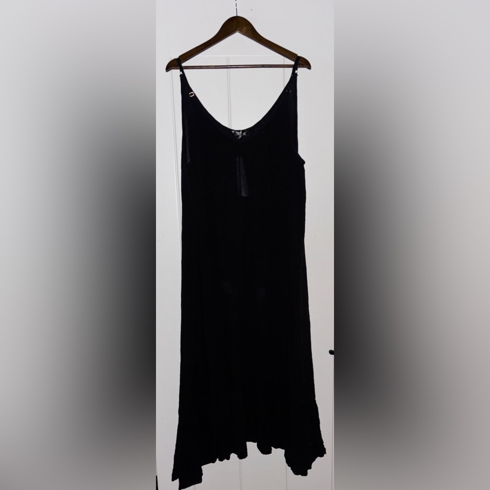 Bloomingdales Exclusive Aqua Swim Maxi Dress Cover Up L Travel Vacay Beach NEW
